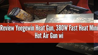 Review Yeegewin Heat Gun 380W Fast Heat Mini Hot Air Gun with 2Temp Settings 480°F850°F249°C455 [upl. by Ammej]