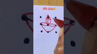 Simple muggulu designs fullikolam 33 dots kolam✍️ ytshorts trending konisrangoli easyrangoli [upl. by Lissner]