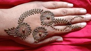 Simple coins mehndi design  henna designs mehndi design  back hand mehndi design  mehndi design [upl. by Florin]