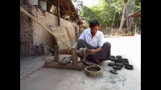 Lacquerware workshop Bagan Myanmar [upl. by Jolenta618]