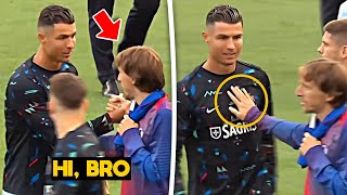 Cristiano Ronaldo meet Luka Modrić at Friendly Match 😍❤️ [upl. by Teilo]