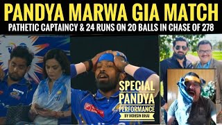 Pandya main culprit as MI lost by 31 runs in chase of 278  Pathetic captaincy amp 20ball 24 [upl. by Akima]