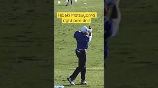 Hideki Matsuyama right arm drill is a must hidekimatsuyama golf golfjapan [upl. by Atirehgram]