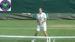 Murray Sharapova and Djokovic on the Wimbledon practice courts [upl. by Amsirac539]