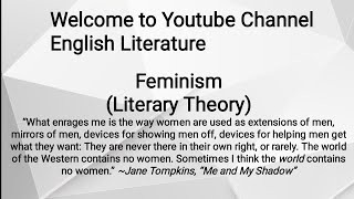 Feminism  Literary Theory  Detailed Explanation  UrduHindi [upl. by Dena]