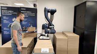 Palettisation de cartons par le robot collaboratif Doosan [upl. by Ajam]