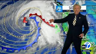 Atmospheric river Heres when SoCal can expect the big storm [upl. by Annauqaj]