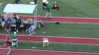 Harrison Schrage triples at the 2015 Oregon Relays [upl. by Bartle]