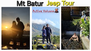 Day 3 Pt 1  4K  Mt Batur Jeep Tour  Active Volcano Black Lava Exploration  Natural Hot Springs [upl. by Rochester804]