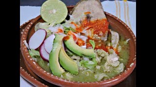 Pozole verde estilo Guerrero RecetasdeLuzMa [upl. by Gorrono]