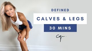 30 Min DEFINED CALVES amp LEG WORKOUT at Home  Bodyweight Only [upl. by Bowra]