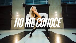 NO ME CONOCE J Balvin Bad bunny Jhay Cortez Coreografía Aline Osorio [upl. by Ynnek]