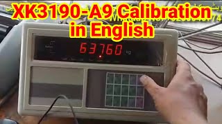 XK3190 A9 Weighing Indicator Calibration in English  xk3190a9 calibration [upl. by Darraj]