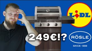 Der beste LIDL Gasgrill aller Zeiten Rösle Gourmet G3 von Lidl im Test [upl. by Ehtyde]