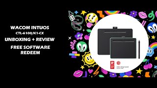 Wacom Pen Tablet  Unboxing CTL6100K1CX  Free Software [upl. by Htebazile]