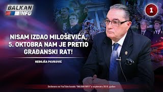 INTERVJU General Nebojša Pavković  Nisam izdao Miloševića pretio je građanski rat 1692018 [upl. by Rush]