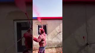 Aging colored steel roof tile spraypainting process [upl. by Kcirdde866]