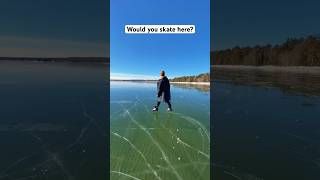 A once in a lifetime experience skating on Lake Superior in Batchewana Bay Ontario Canada [upl. by Norb]