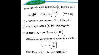 suites numériques 2 bac SM Ex 29 page 103 Almoufid [upl. by Cody]