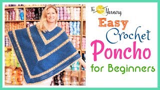 How to Make an Easy Crochet Poncho for Beginners [upl. by Stearn]