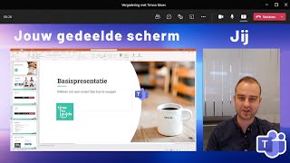 Nieuwe manier van je scherm delen met jezelf ernaast Presentatormodus  Microsoft Teams [upl. by Ydnagrub]