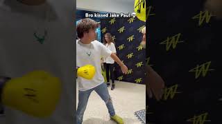 I kissed Jake Paul 😂 funny boxing jakepaul miketyson [upl. by Quinlan]