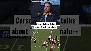 Carson Palmer talks about infamous Troy Polamalu pick 6…👀😂 steelers PardonMyTakePodcast [upl. by Castor]