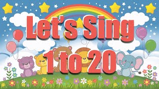 Learn Numbers 1 to 20  Fun Counting Song for Kids  Spelling and Pronunciation  Educational Video [upl. by Valencia71]