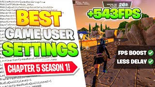 The BEST Game User Settings in Fortnite Chapter 5 🔧✅ FPS BOOST  0 Input Delay [upl. by Eiralih]