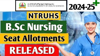 NTRUHS BSc Nursing Phase 1 Seat Allotments RELEASED  Check your Seat Allotments through the Video [upl. by Newmann]