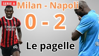 Milan  Napoli 0  2 LE PAGELLE [upl. by Eiznil]