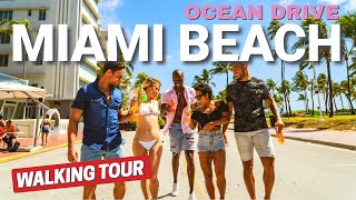 Miami South Beach Ocean Drive Walking Tour  2024  4K 60fps [upl. by Vierno305]