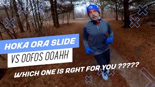 Hoka Ora Recovery vs Oofos Ooahh Slide  Running Intervals [upl. by Ahsieyt65]