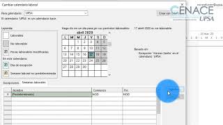 MS Project Configurar el Calendario Laboral [upl. by Reema]