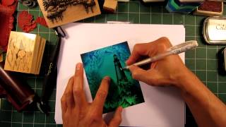 Stampscapes 101 Video 36 Simplescapes using a Brayer [upl. by Nnaylime]