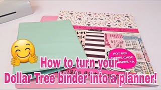 How to turn your Dollar Tree binder into a planner  Planning With Eli [upl. by Len]