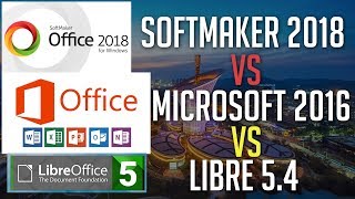 Softmaker Office 2018 vs LibreOffice 54 vs Microsoft Office 2016 [upl. by Kozloski912]