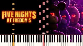 Five Nights At Freddys  The Movie Main Theme  Piano Tutorial [upl. by Reniar]