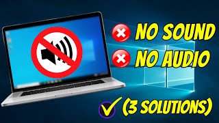 How to FIX No Sound amp Audio Problems on Windows 10 3 Solutions [upl. by Kahlil975]