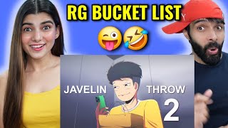 JAVELIN THROW 2 ft TanmayBhatYT  RG Bucket List Reaction [upl. by Rufena]