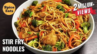 STIR FRY CHICKEN NOODLES  CHICKEN STIR FRY WITH NOODLES  CHICKEN CHOW MEIN [upl. by Kurtis945]