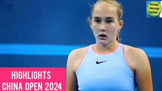 MIRRA ANDREEVADONNA VEKICBEST SET POINTS HIGHLIGHTSCHINA OPEN 2024 [upl. by Acsecnarf832]