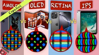 AMOLED vs OLED vs IPS vs RETINA vs Super AMOLED  ¿Cuál es mejor [upl. by Bourque]