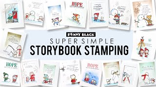 Super Simple Storybook Stamping  DIY Christmas Cardmaking  Penny Black [upl. by Bigner]