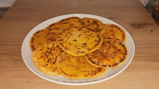 recette de harcha farine maïslavoine وصفة سهلة وبسط حريشات بالدقيق الذريةوالشوفان [upl. by Ahsienot]