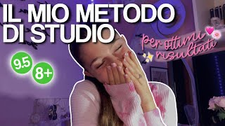 Il mio METODO di STUDIO poco tempo e tanto studio 📝🎀  SZ [upl. by Einuj]