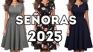 40 MODELOS VESTIDOS SEÑORAS 2025 nuevos ESTILOS DAMAS 405560 [upl. by Creigh]