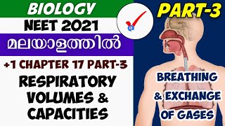 NEET  Respiratory Volumes and Capacities  Breathing  Biology NEET 2021  NEET Master Malayalam [upl. by Faustine]