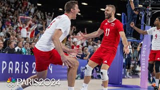 Team USAs gold medal hopes gashed by Poland in mens volleyball semi  Paris Olympics  NBC Sports [upl. by Dene]