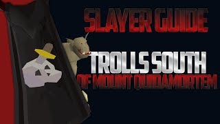 Trolls South of Mount Quidamortem  OSRS Slayer GuideLocation [upl. by Nezam]